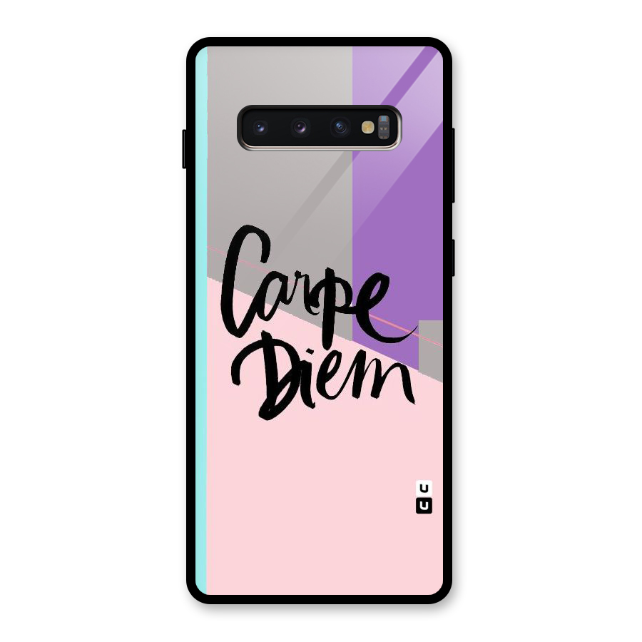 Stripes Black Diem Glass Back Case for Galaxy S10 Plus