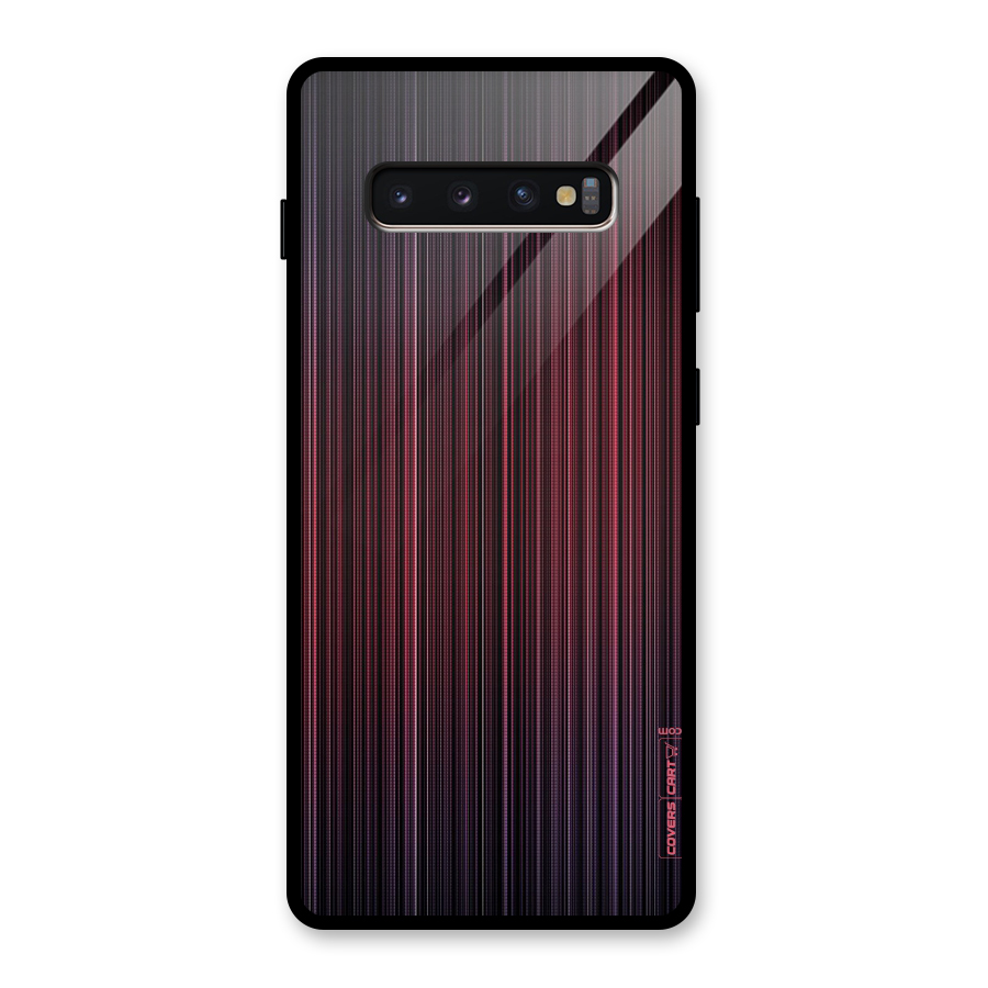 Stripes Gradiant Glass Back Case for Galaxy S10 Plus