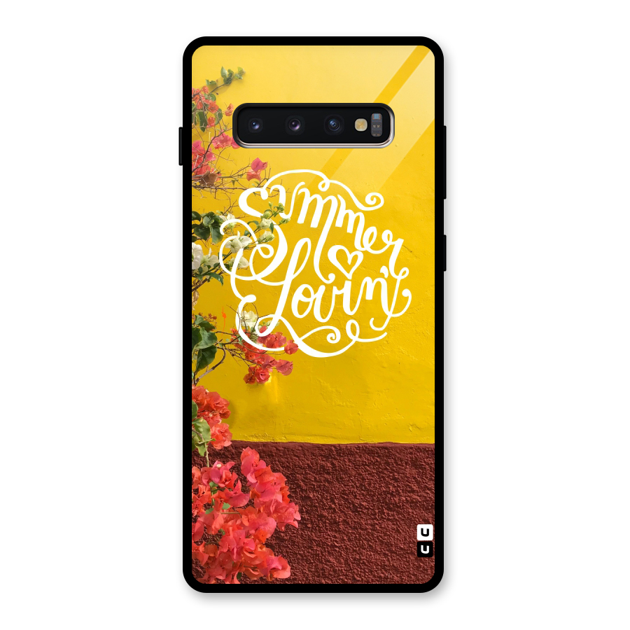 Summer Lovin Glass Back Case for Galaxy S10 Plus