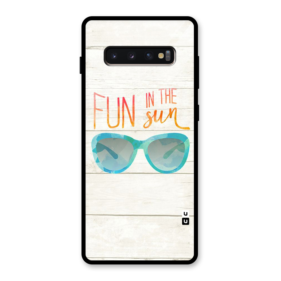 Sun Fun Glass Back Case for Galaxy S10 Plus
