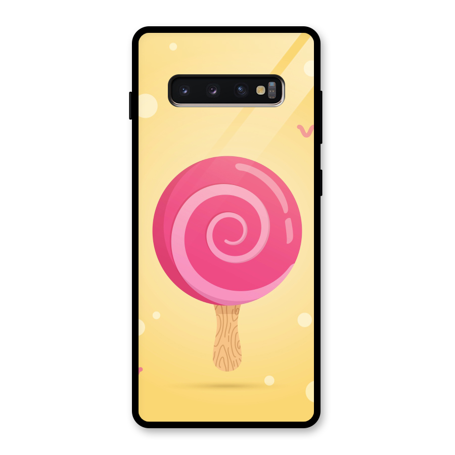 Swirl Ice Cream Glass Back Case for Galaxy S10 Plus