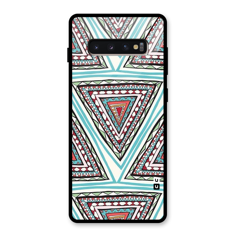 Triangle Abstract Mode Glass Back Case for Galaxy S10 Plus