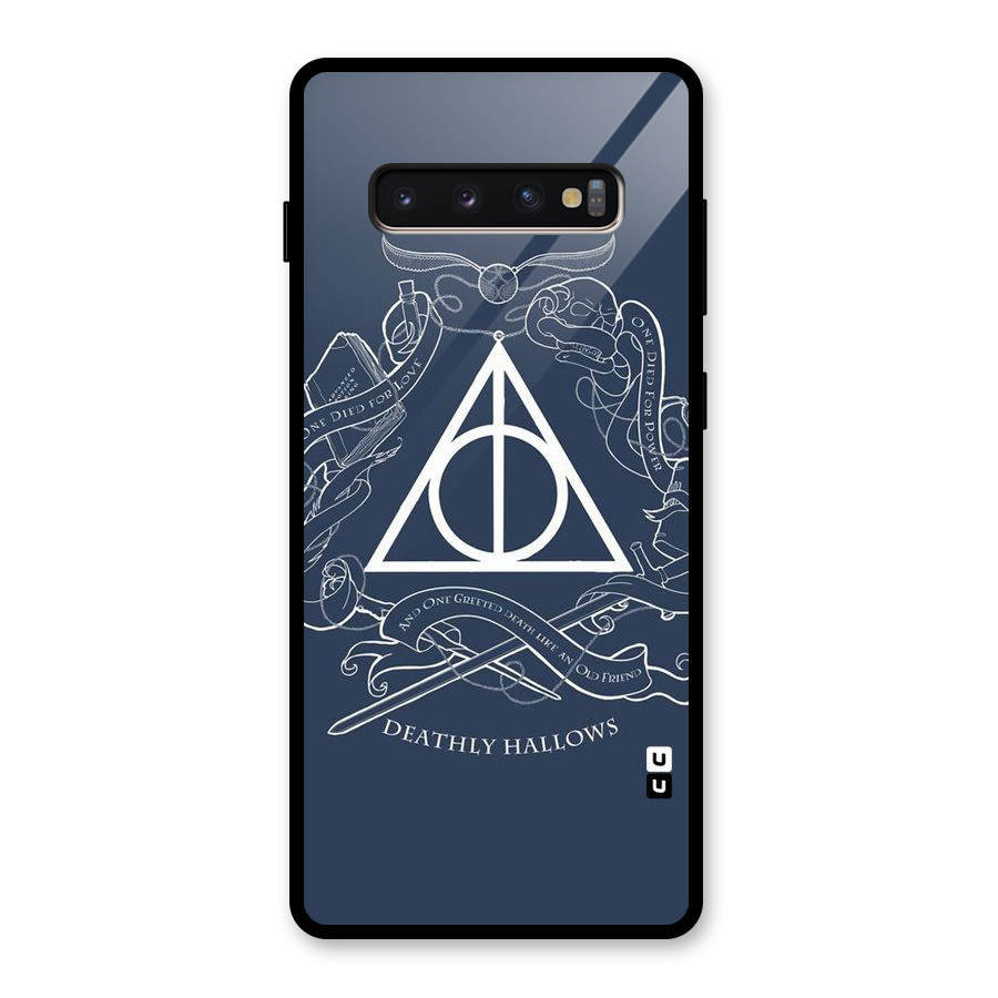 Triangle Blue Glass Back Case for Galaxy S10 Plus