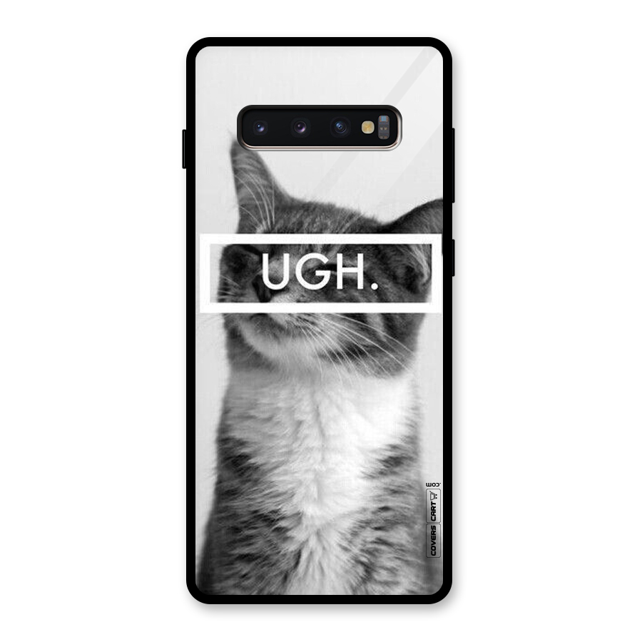 Ugh Kitty Glass Back Case for Galaxy S10 Plus