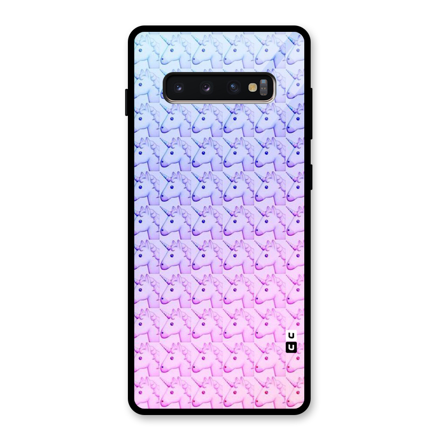 Unicorn Shade Glass Back Case for Galaxy S10 Plus