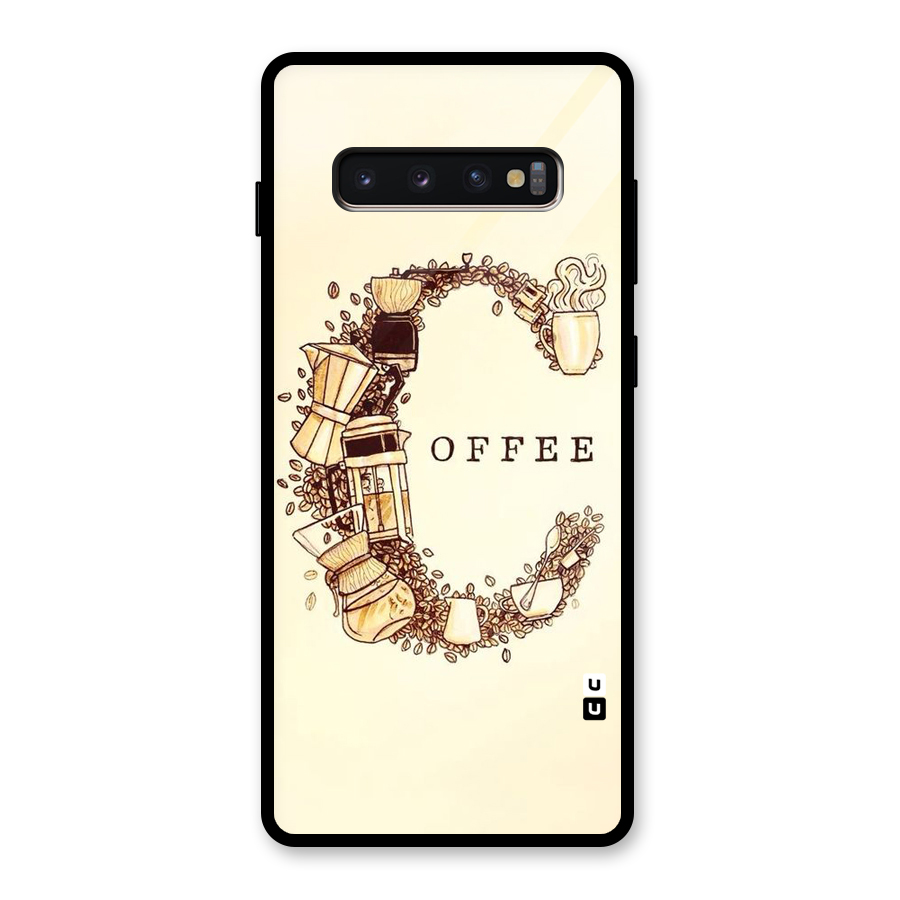 Vintage Coffee Glass Back Case for Galaxy S10 Plus