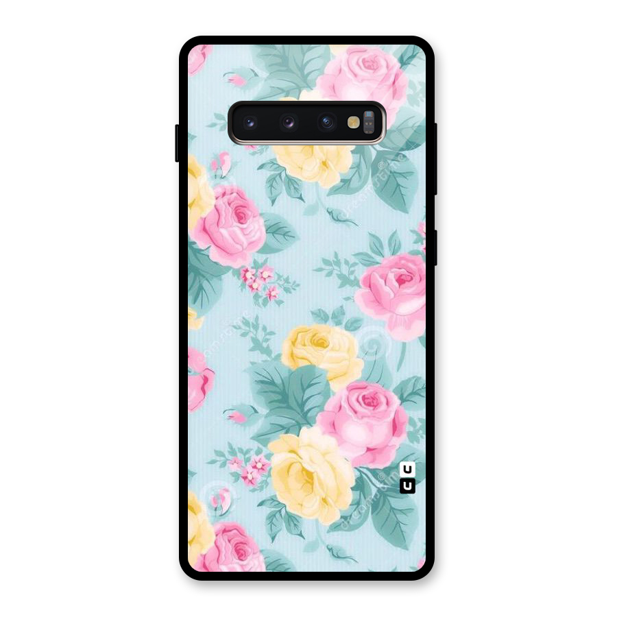 Vintage Pastels Glass Back Case for Galaxy S10 Plus