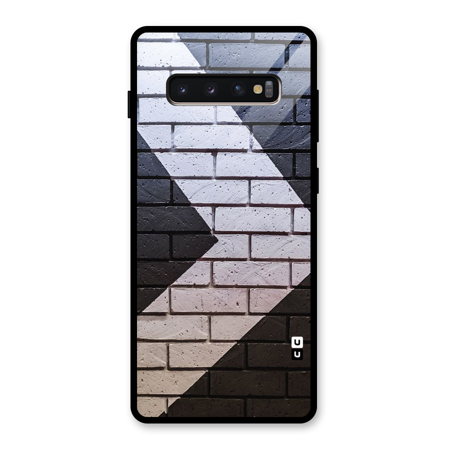 Wall Arrow Design Glass Back Case for Galaxy S10 Plus