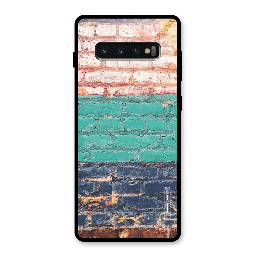 Wall Grafitty Glass Back Case for Galaxy S10 Plus