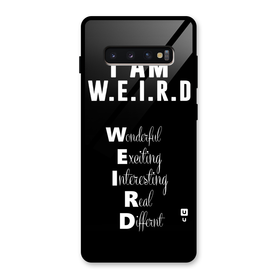 Weird Me Glass Back Case for Galaxy S10 Plus