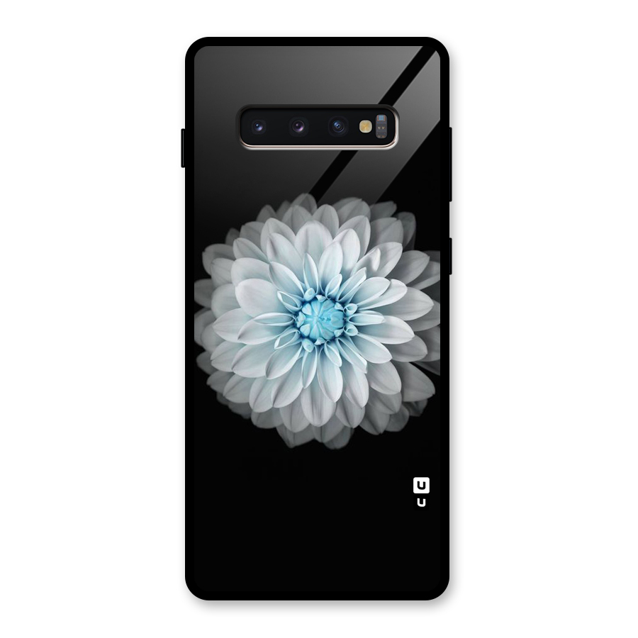 White Bloom Glass Back Case for Galaxy S10 Plus