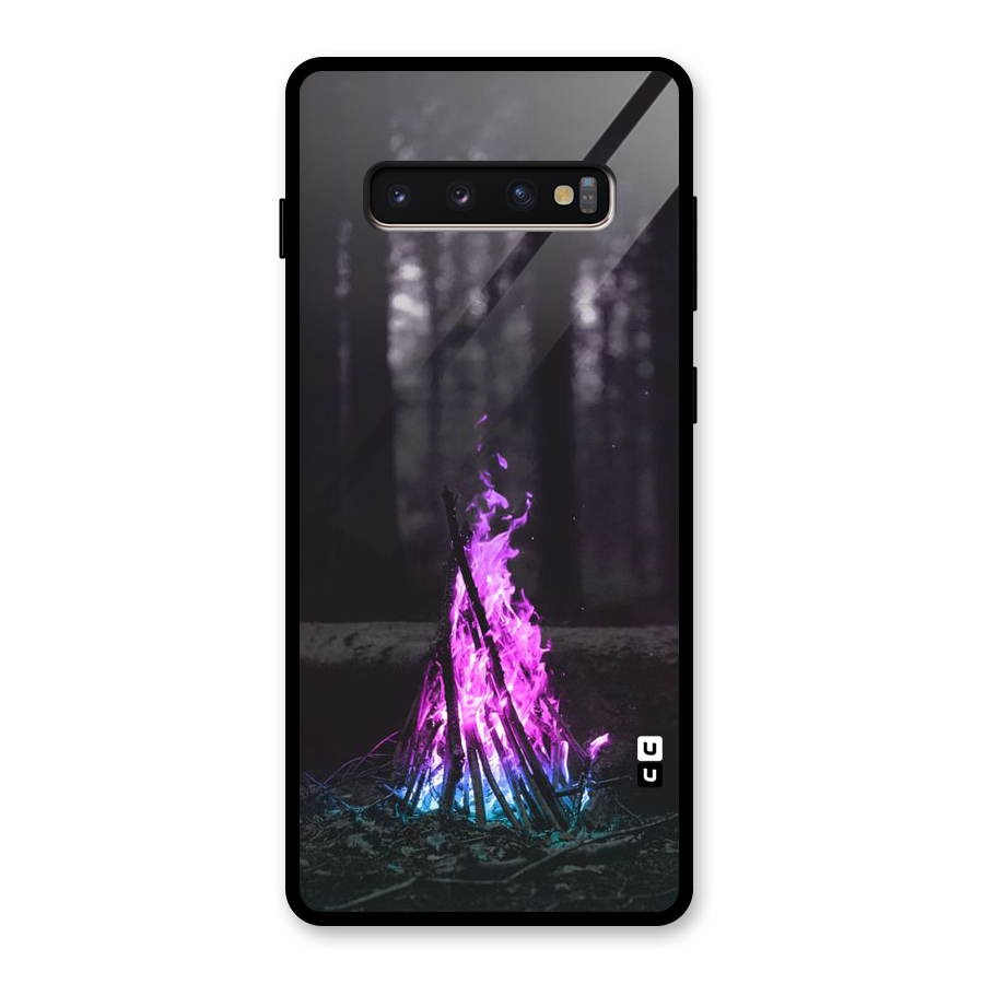 Wild Fire Glass Back Case for Galaxy S10 Plus