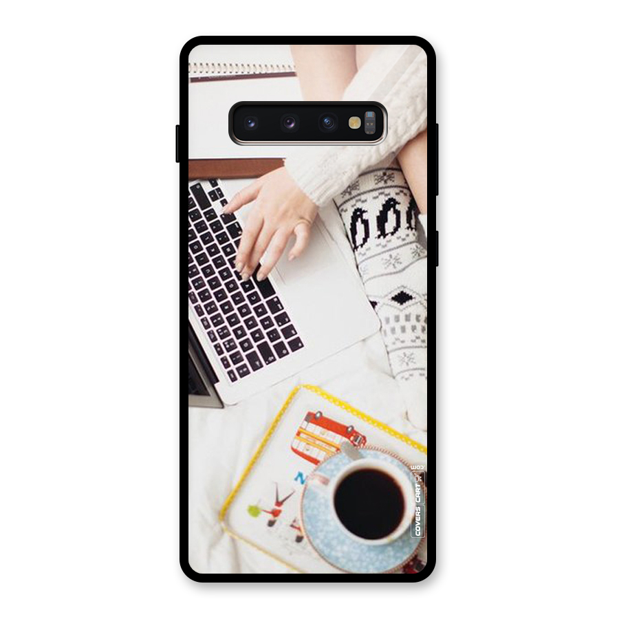 Winter Relaxation Glass Back Case for Galaxy S10 Plus