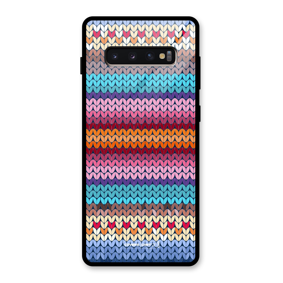 Woolen Glass Back Case for Galaxy S10 Plus