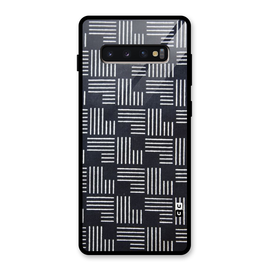 Zig Zag Hierarchy Glass Back Case for Galaxy S10 Plus