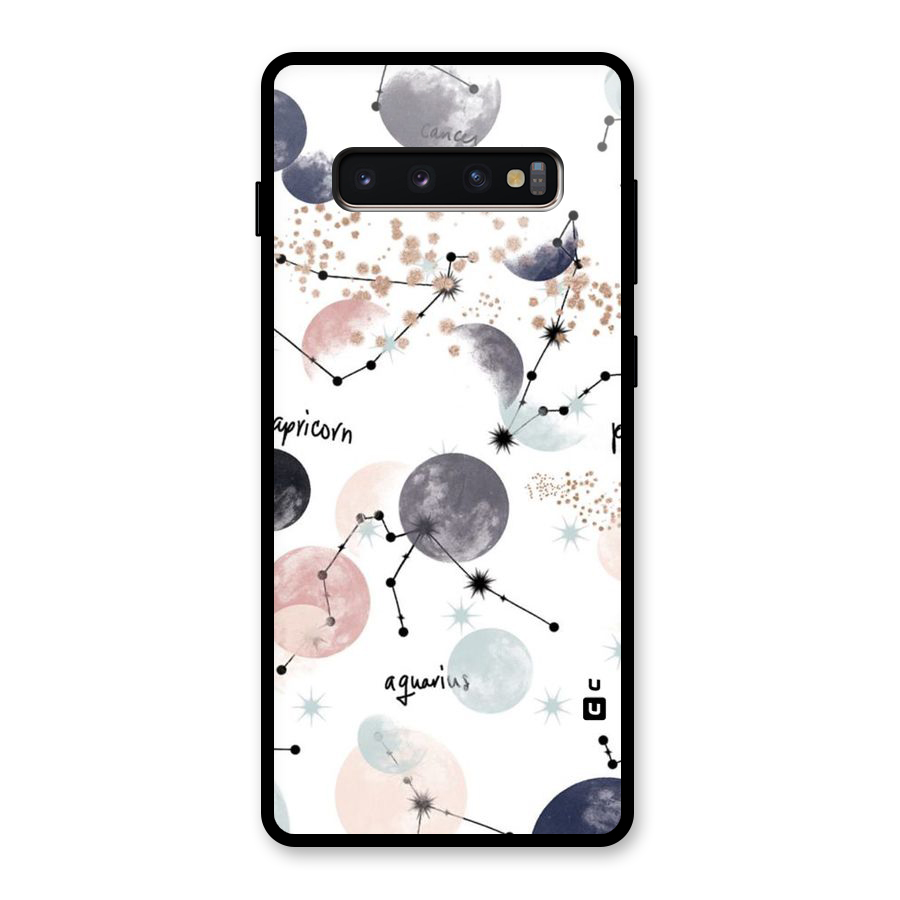 Zodiac Glass Back Case for Galaxy S10 Plus