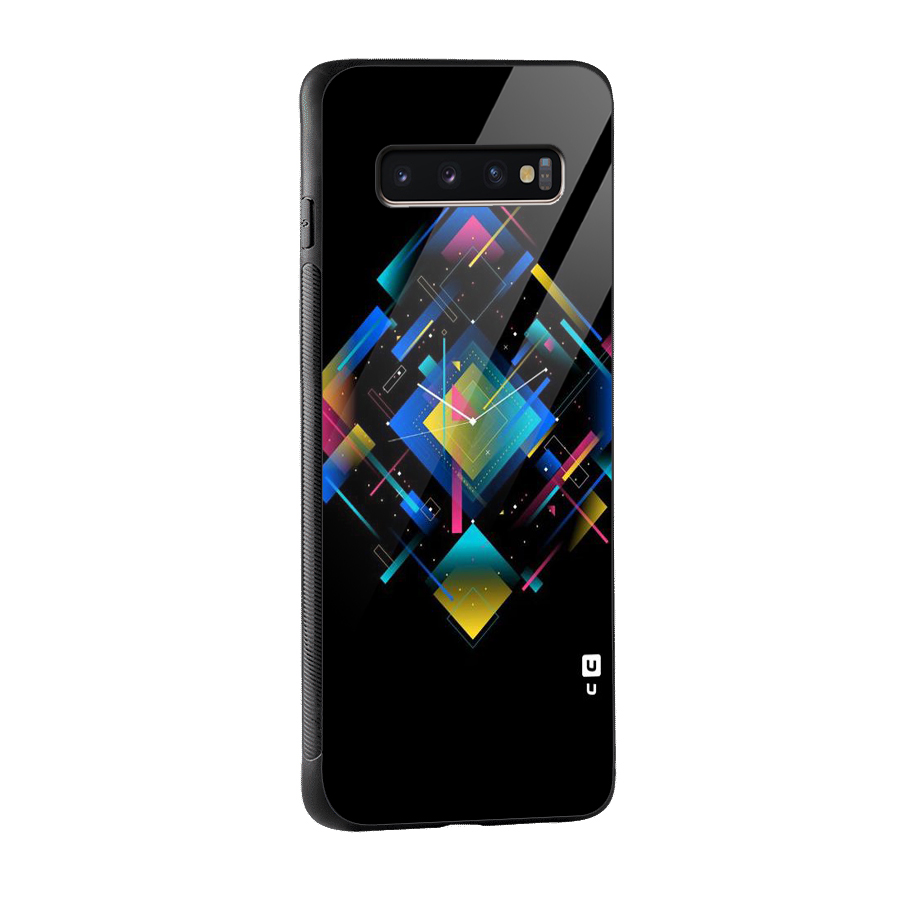 Abstract Clock Glass Back Case for Galaxy S10 Plus