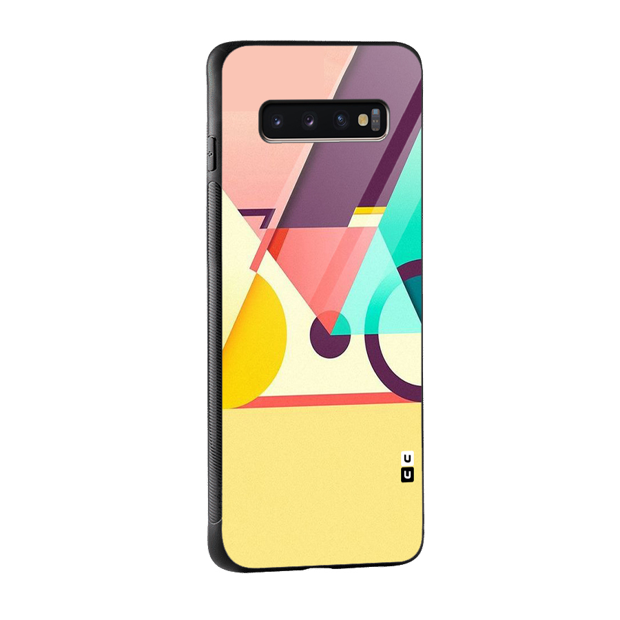 Abstract Cycle Glass Back Case for Galaxy S10 Plus