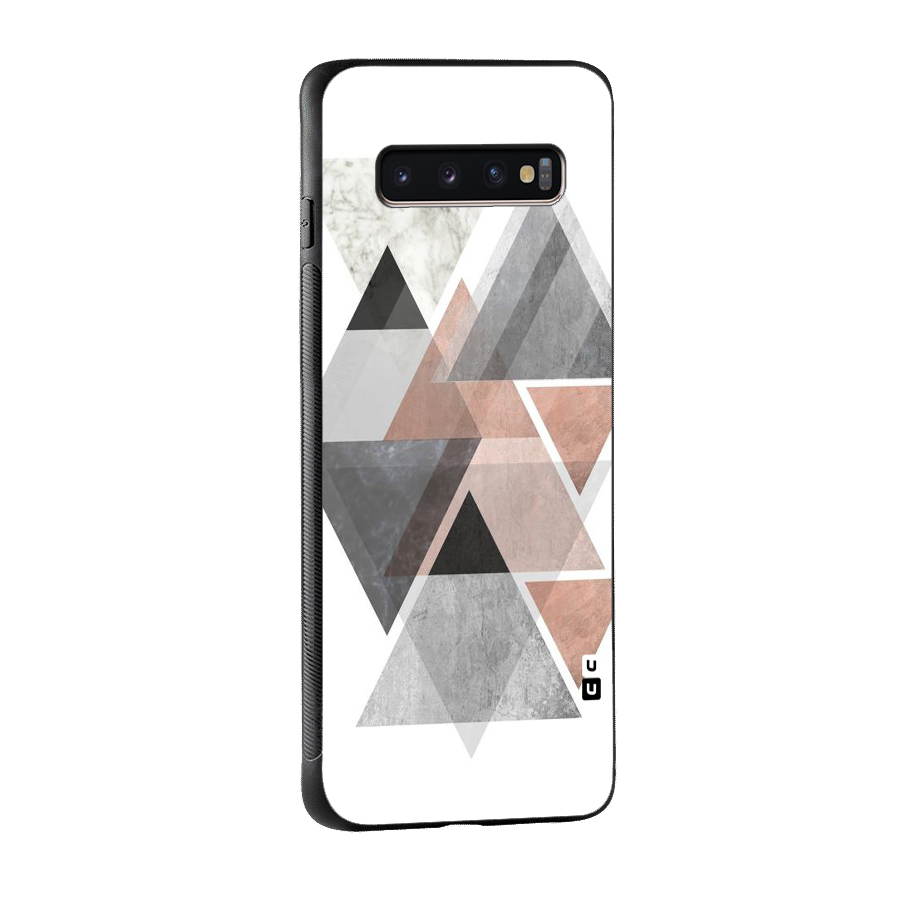 Abstract Diamond Pink Design Glass Back Case for Galaxy S10 Plus