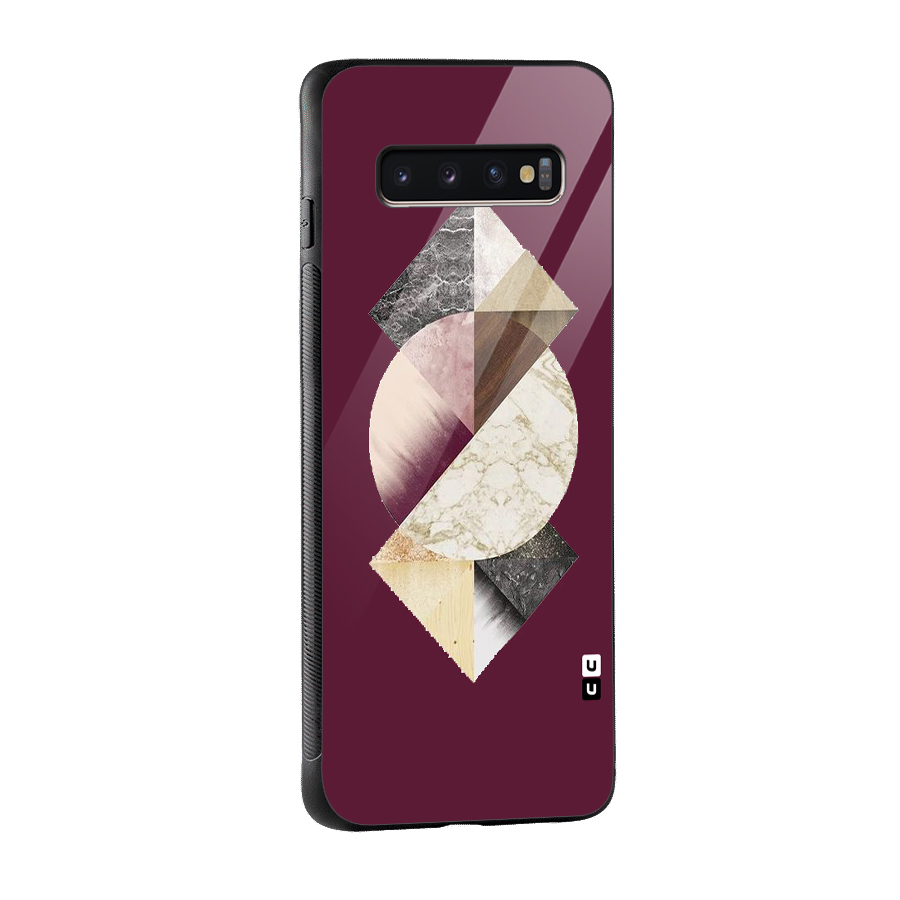 Abstract Marble Pattern Glass Back Case for Galaxy S10 Plus