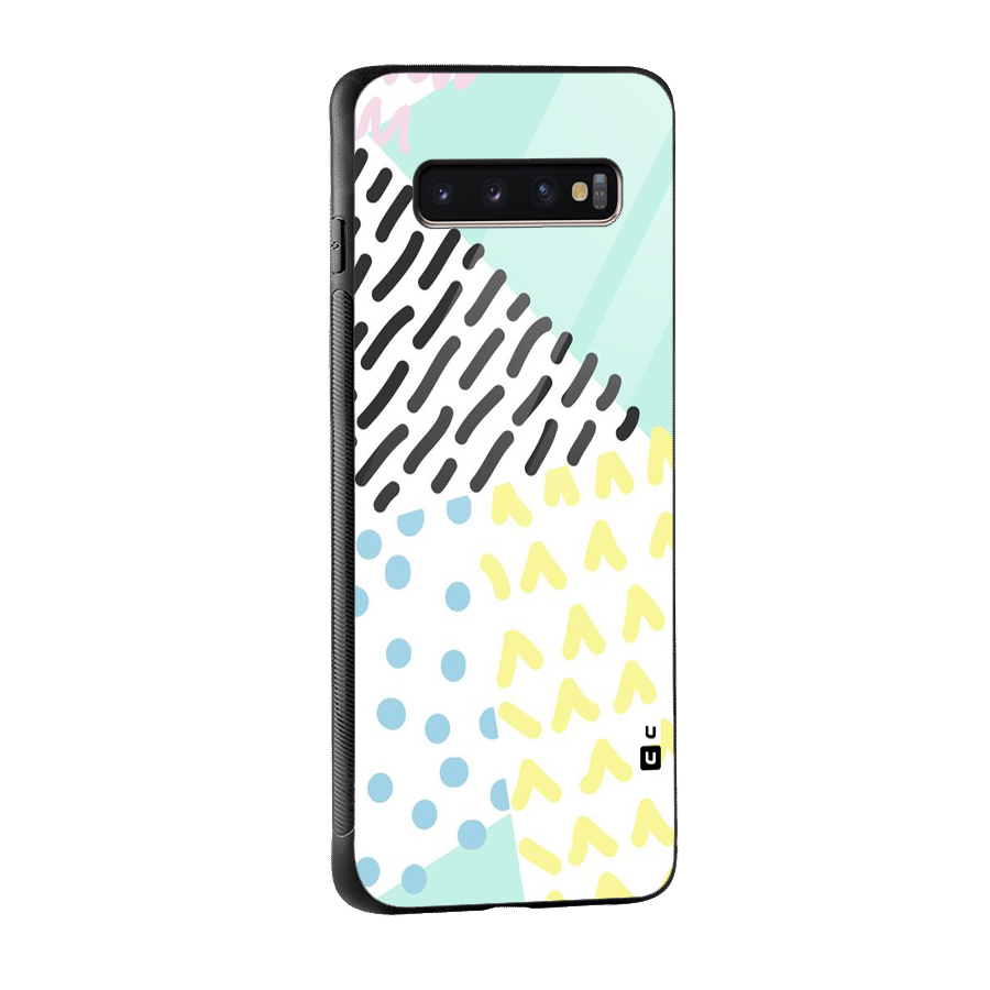 Abstract Pastel Glass Back Case for Galaxy S10 Plus