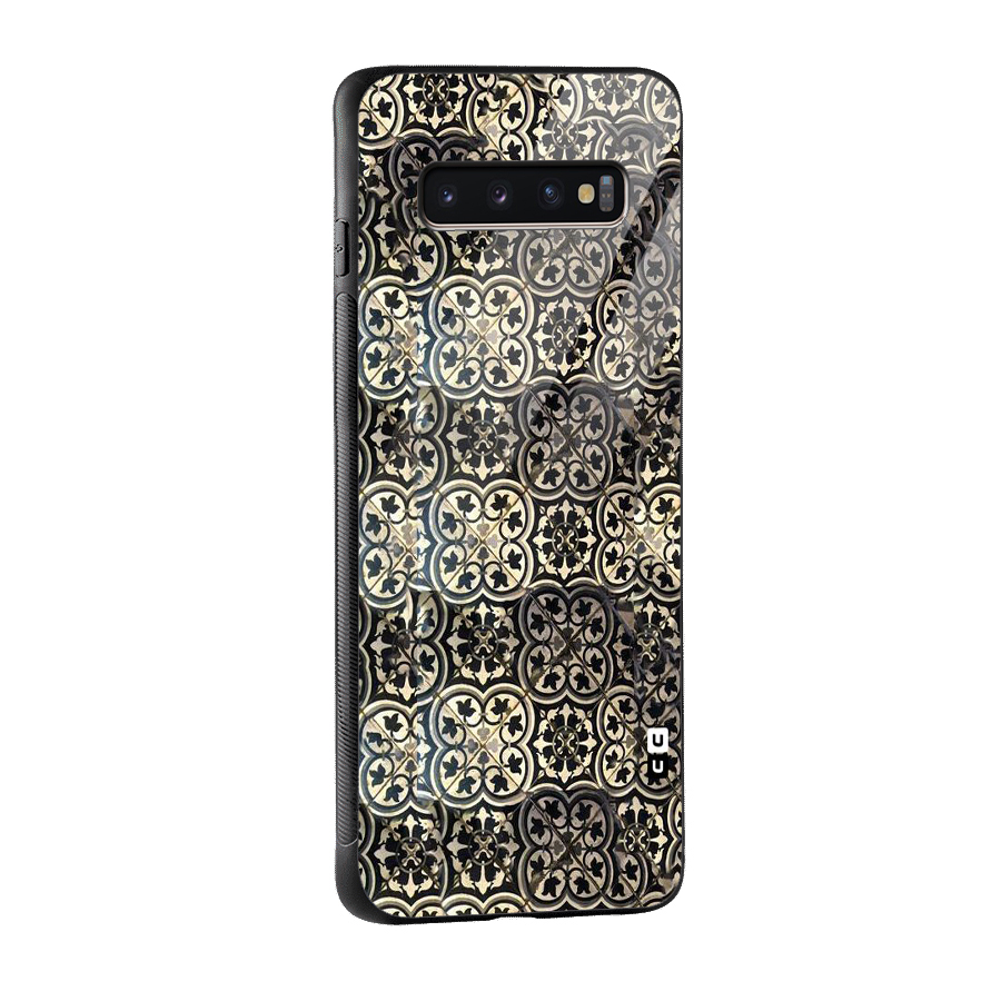 Abstract Tile Glass Back Case for Galaxy S10 Plus