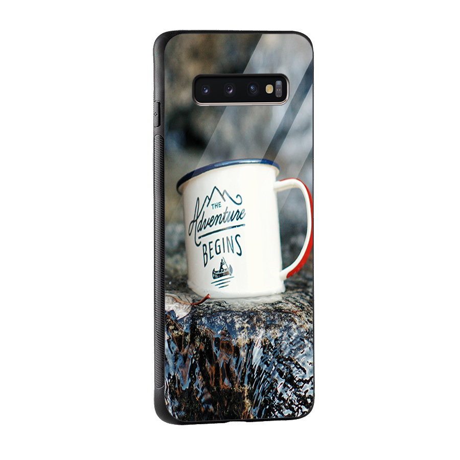 Adventure Begins Glass Back Case for Galaxy S10 Plus