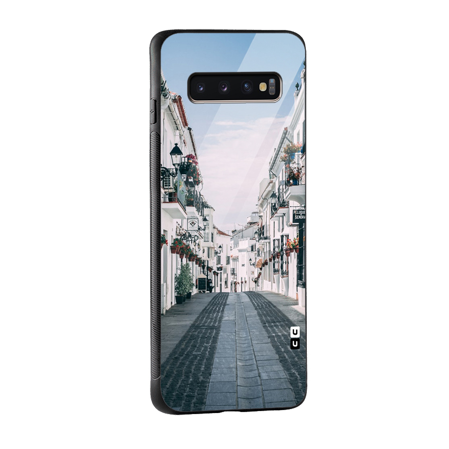 Aesthetic Street Glass Back Case for Galaxy S10 Plus