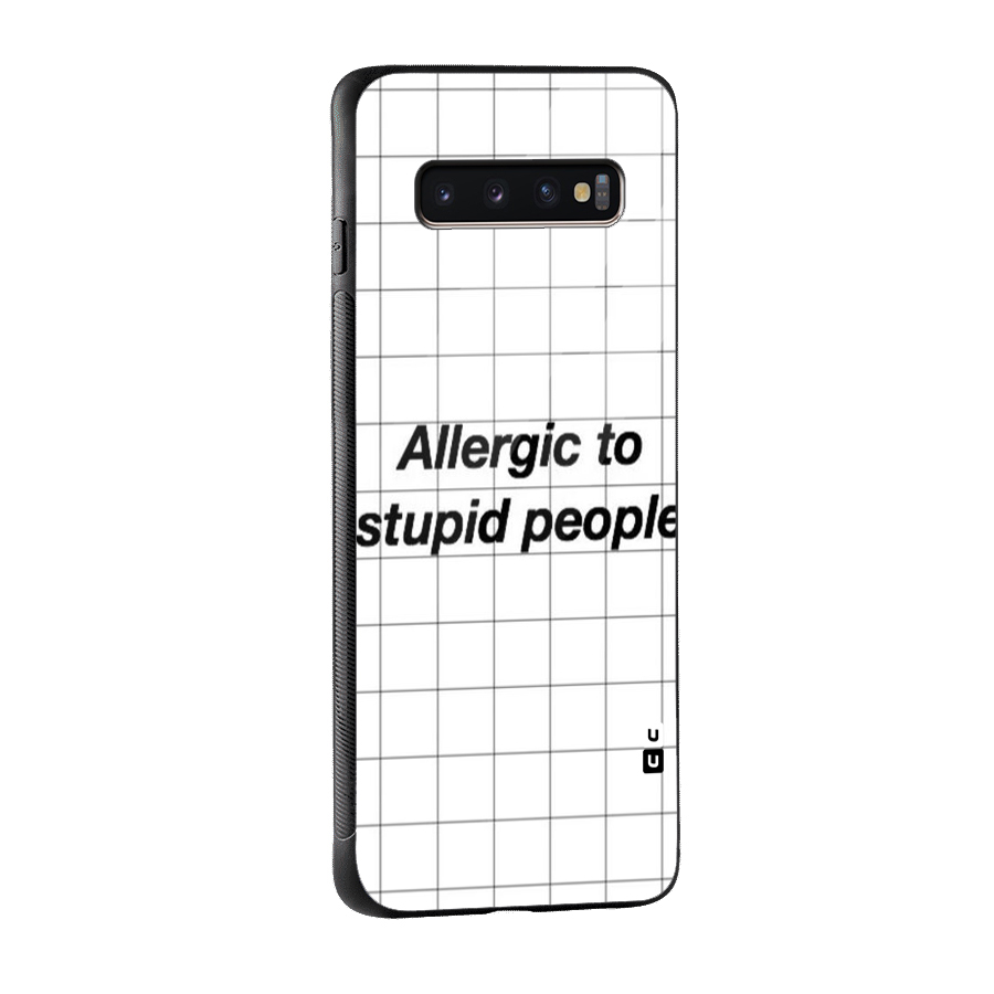 Allergic Glass Back Case for Galaxy S10 Plus