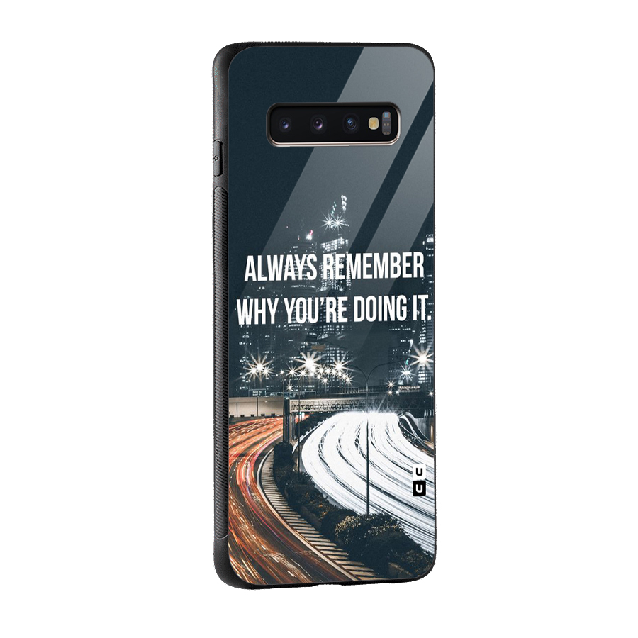 Always Remember Glass Back Case for Galaxy S10 Plus