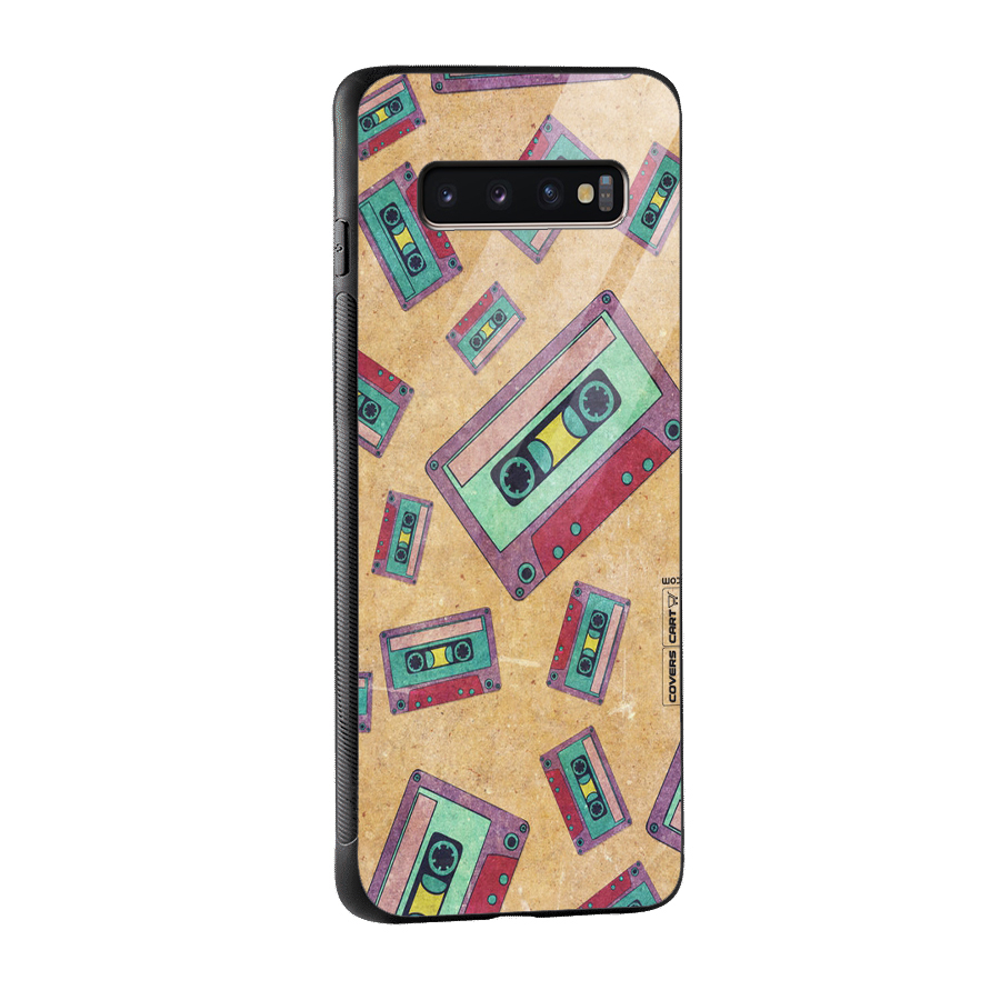 Ancient Cassettes Glass Back Case for Galaxy S10 Plus
