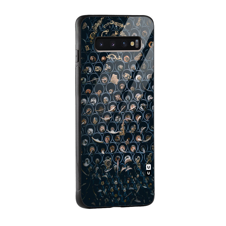 Ancient Wall Circles Glass Back Case for Galaxy S10 Plus