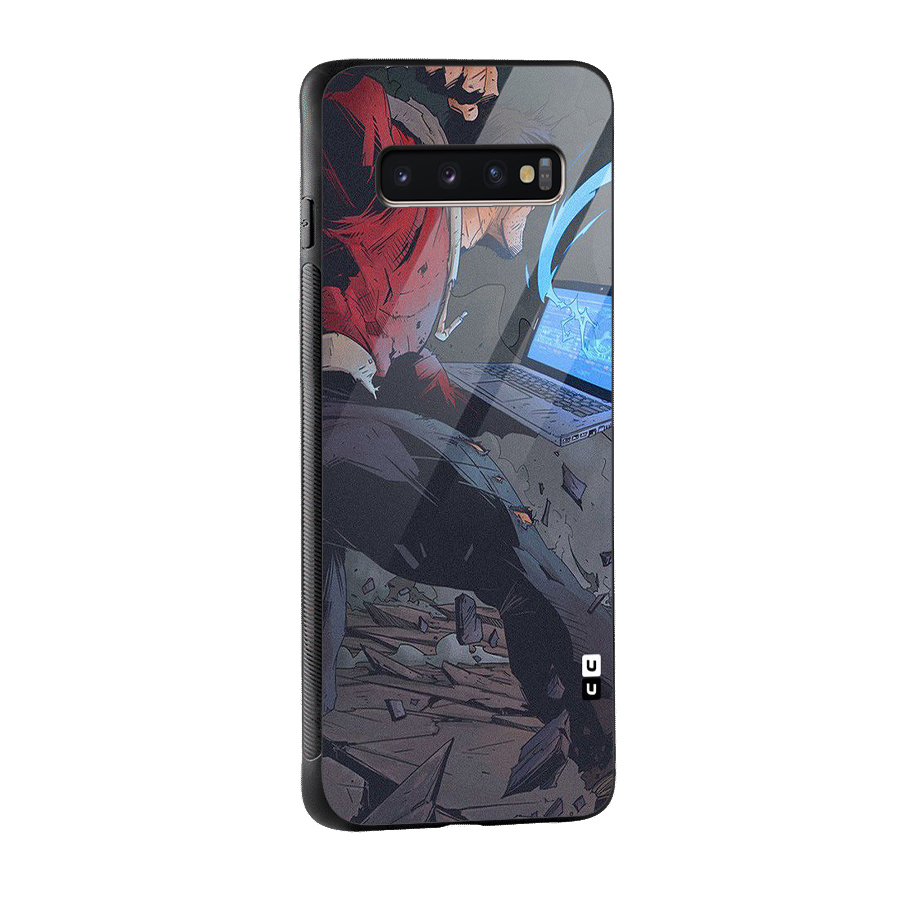 Angry Programmer Glass Back Case for Galaxy S10 Plus