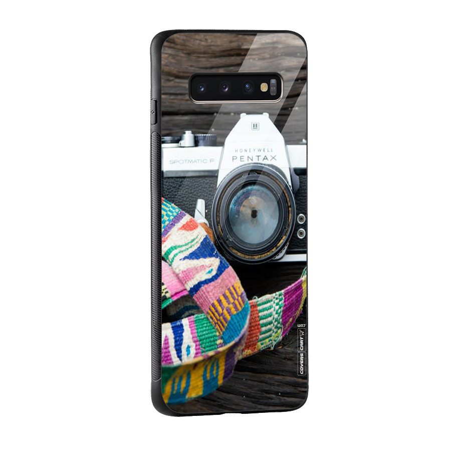 Antique Camera Glass Back Case for Galaxy S10 Plus