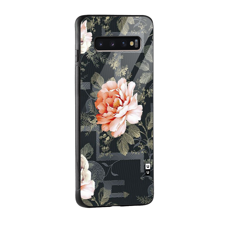 Art And Floral Glass Back Case for Galaxy S10 Plus