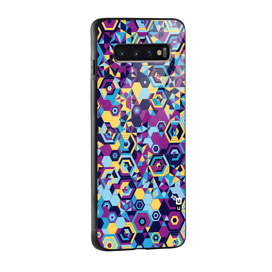 Artistic Abstract Glass Back Case for Galaxy S10 Plus