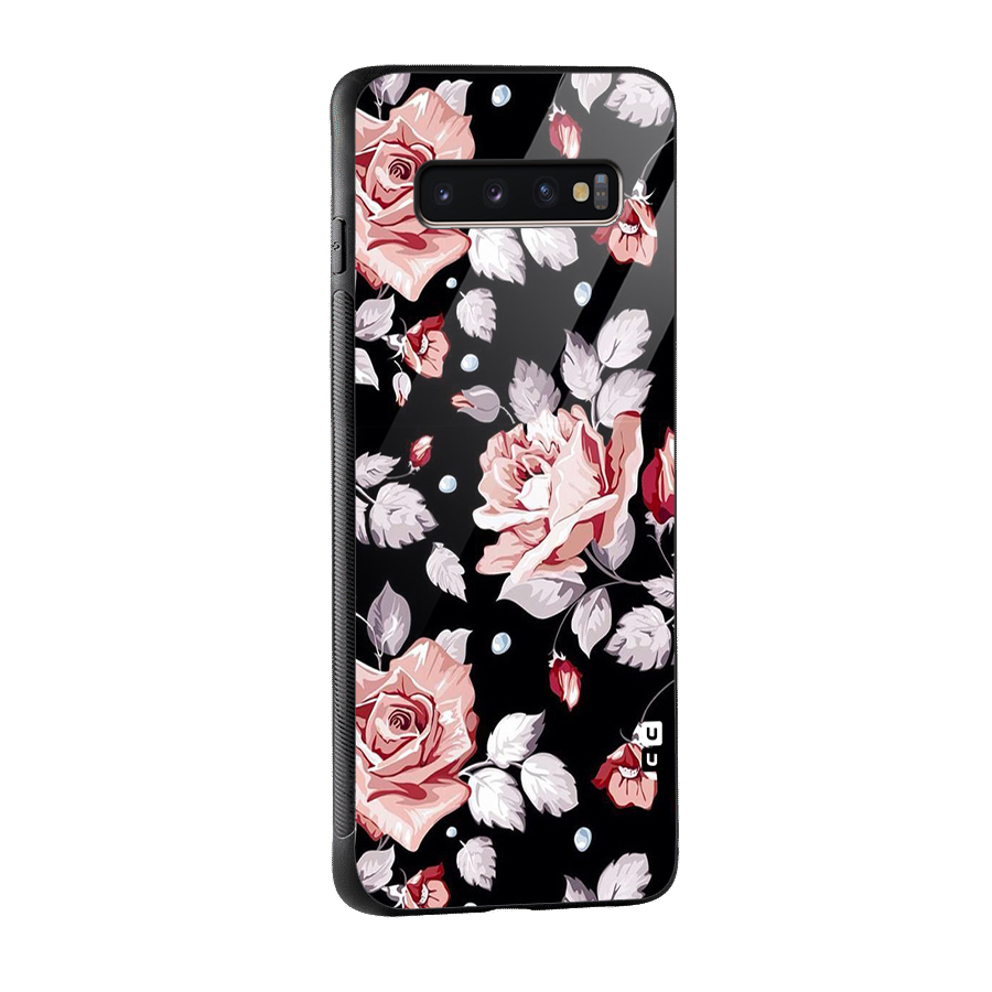 Artsy Floral Glass Back Case for Galaxy S10 Plus