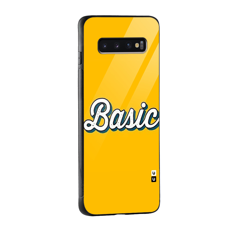 Basic Yellow Glass Back Case for Galaxy S10 Plus