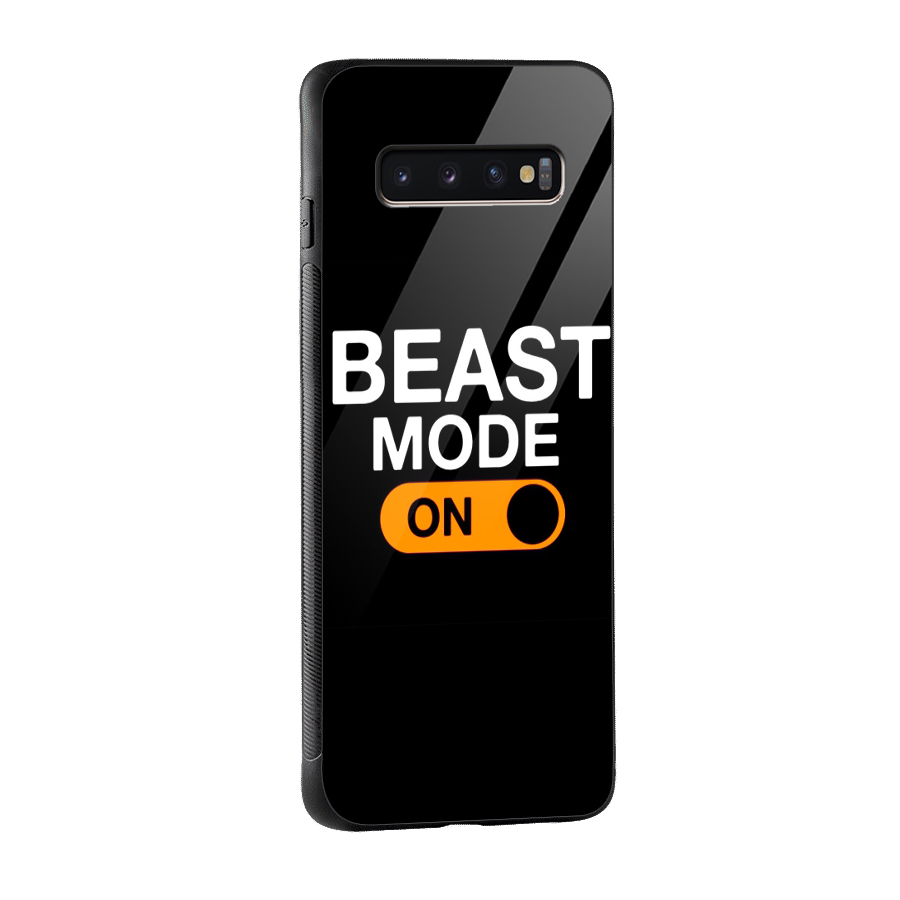 Beast Mode Switched On Glass Back Case for Galaxy S10 Plus