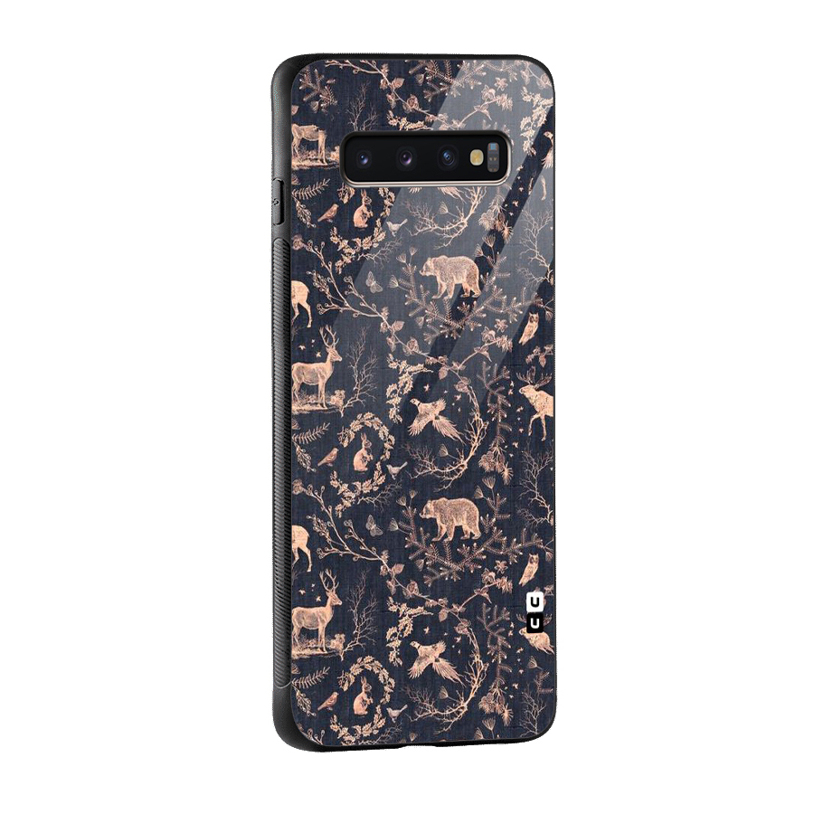 Beautiful Animal Design Glass Back Case for Galaxy S10 Plus