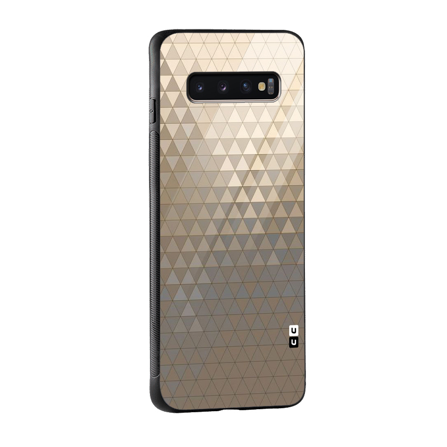 Beautiful Golden Pattern Glass Back Case for Galaxy S10 Plus
