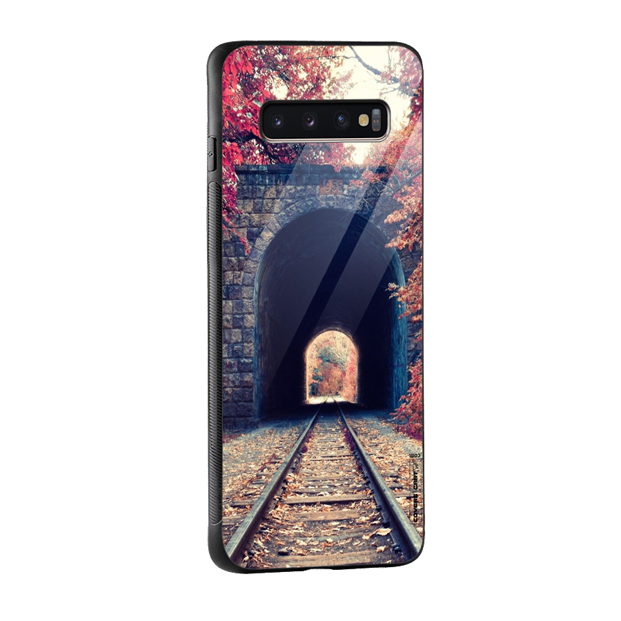 Beautiful Track Glass Back Case for Galaxy S10 Plus
