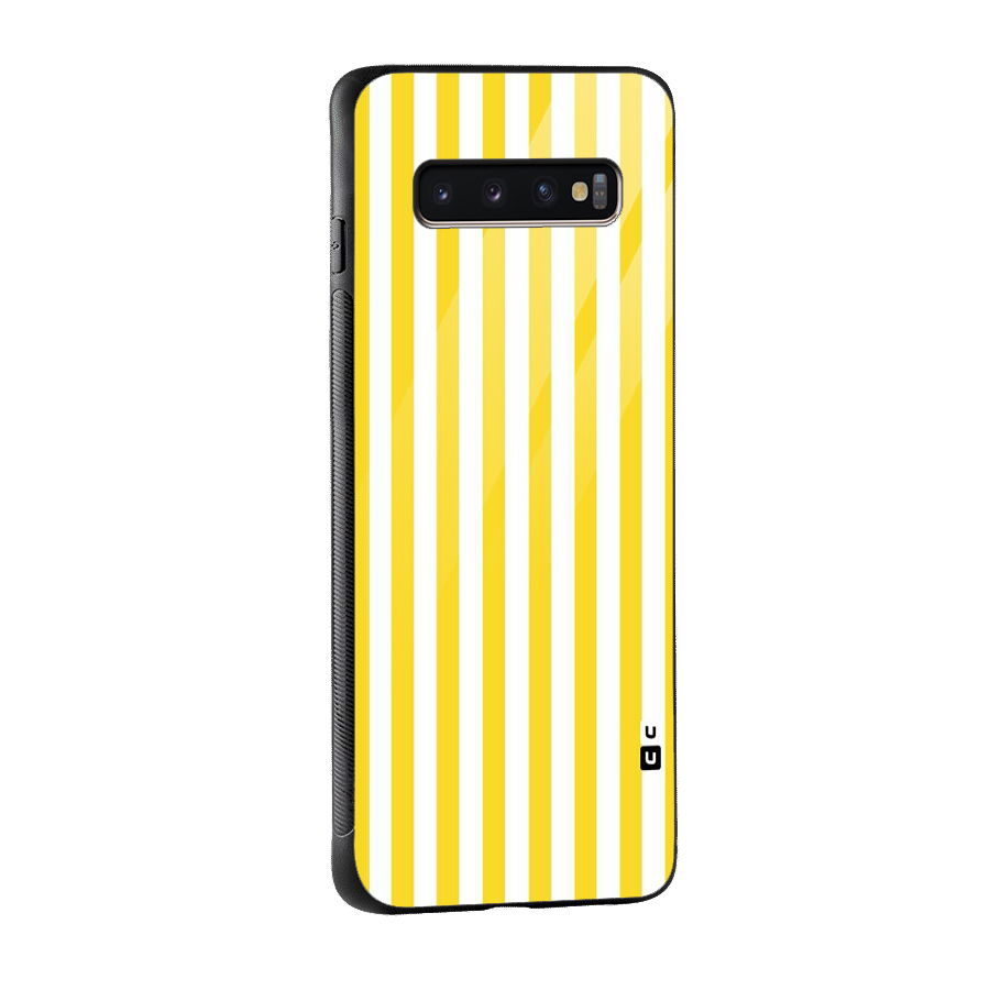 Beauty Color Stripes Glass Back Case for Galaxy S10 Plus