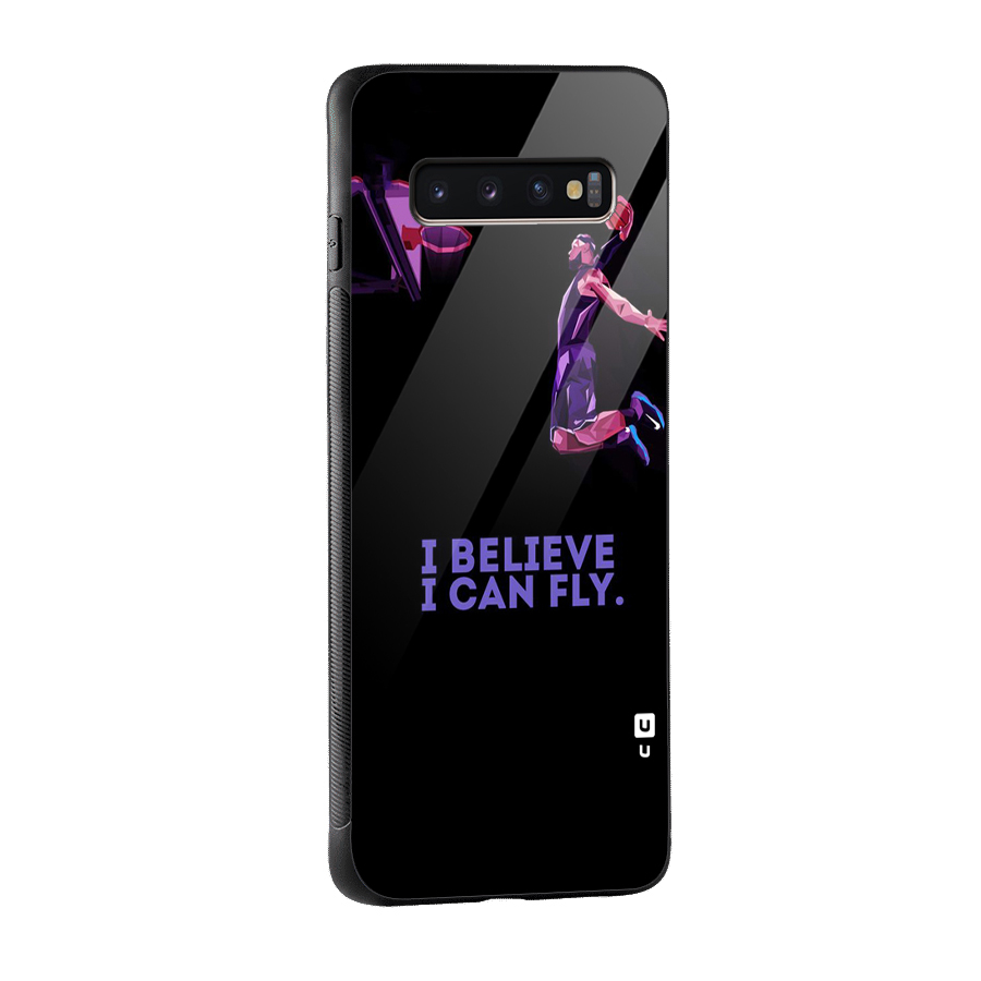 Believe And Fly Glass Back Case for Galaxy S10 Plus