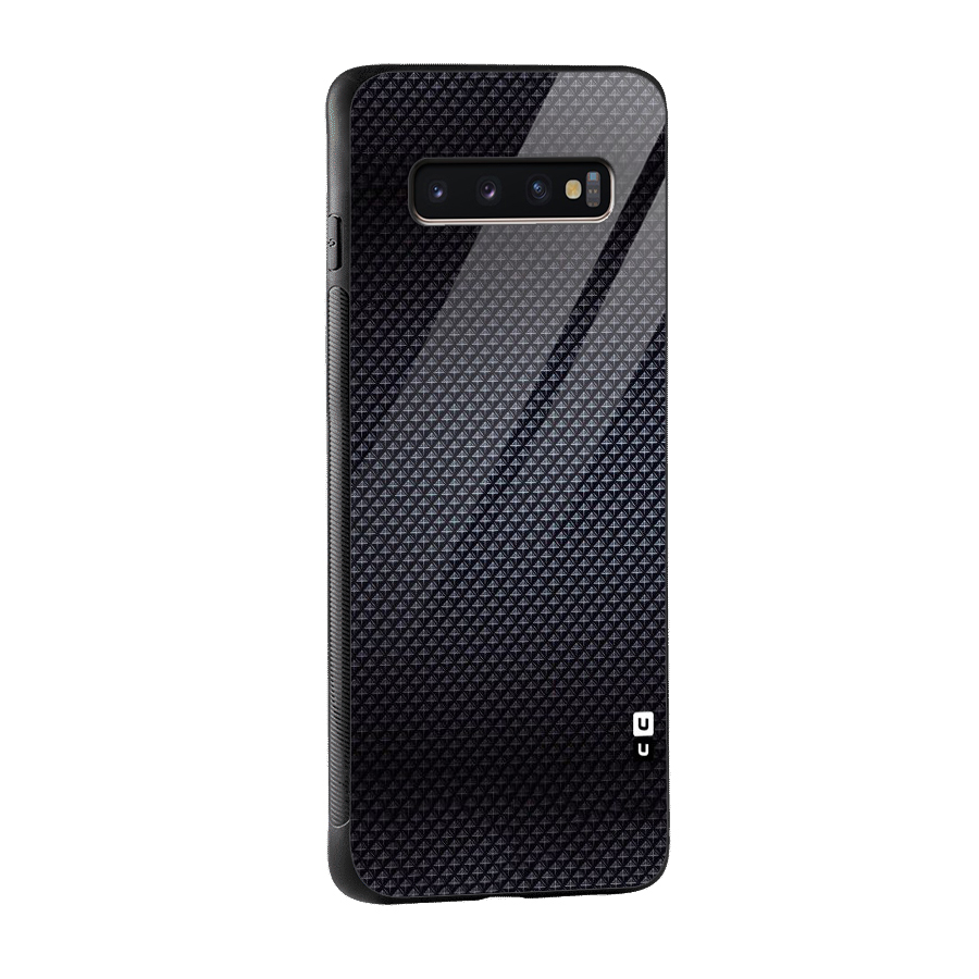 Black Diamond Glass Back Case for Galaxy S10 Plus
