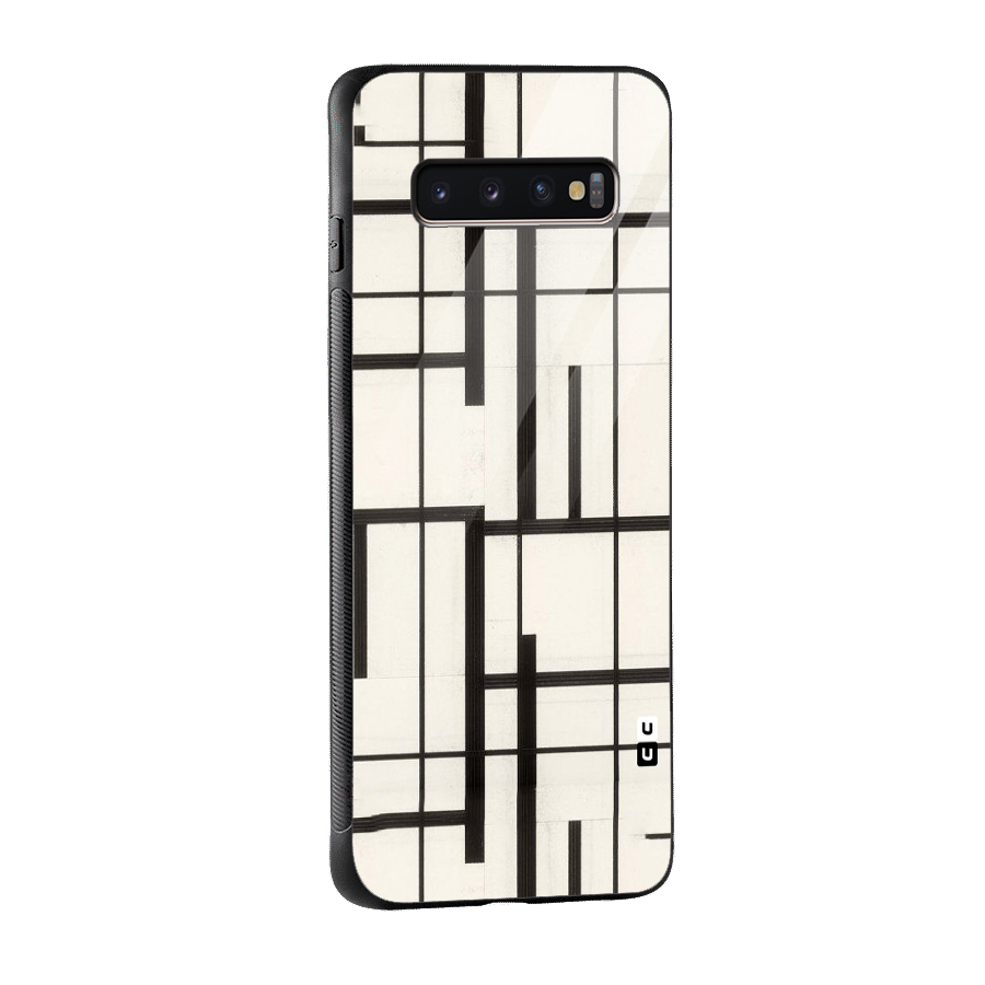 Black Unsymmetry Glass Back Case for Galaxy S10 Plus