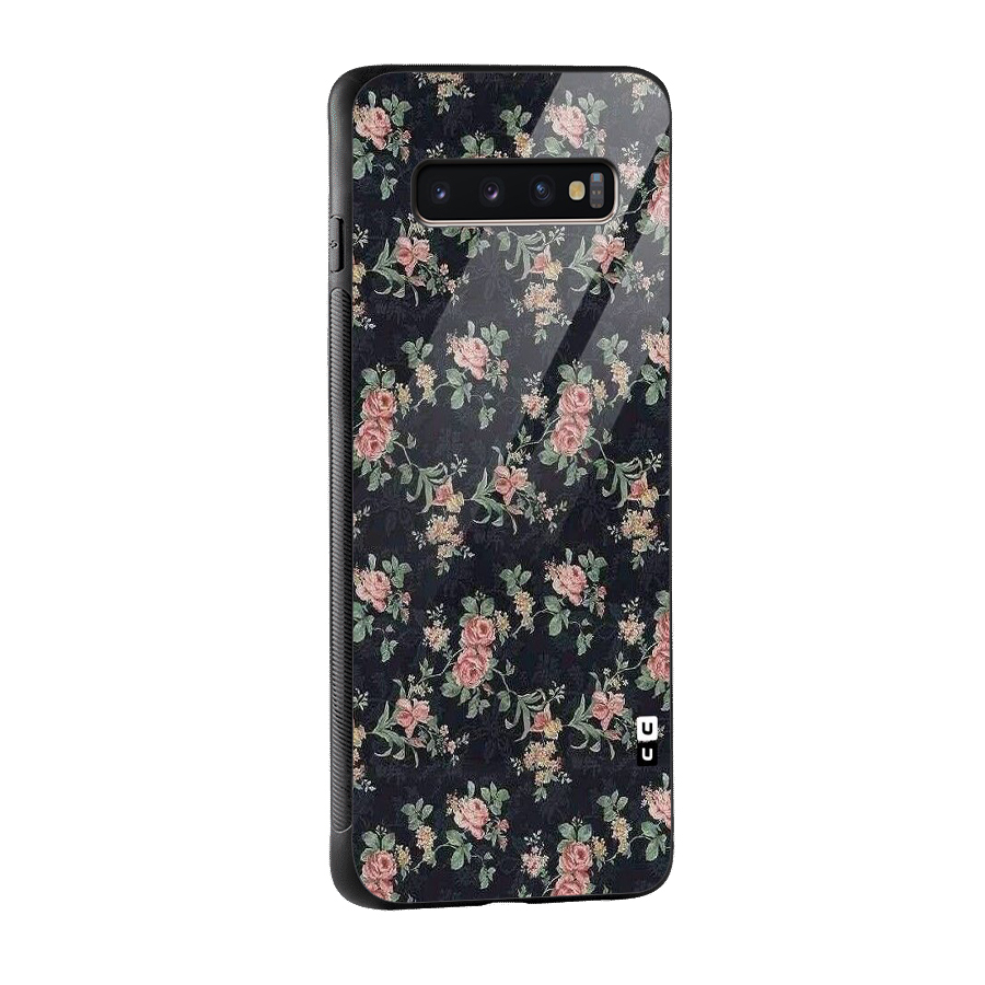 Bloom Black Glass Back Case for Galaxy S10 Plus