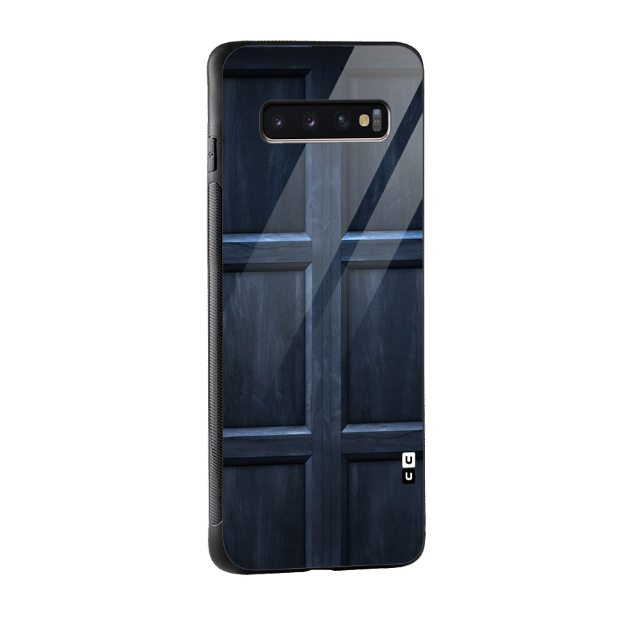 Blue Door Design Glass Back Case for Galaxy S10 Plus