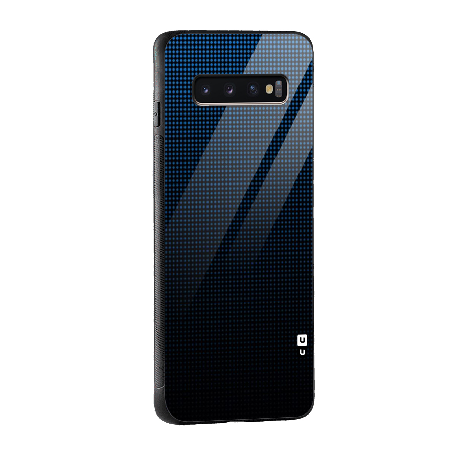 Blue Dots Shades Glass Back Case for Galaxy S10 Plus