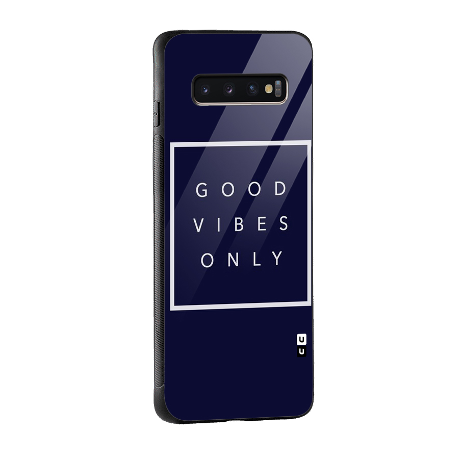 Blue White Vibes Glass Back Case for Galaxy S10 Plus